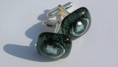 Bubble Cufflinks - Black & Silver